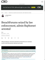  BreachForums seized admin Baphomet arrested by law enforcement
    