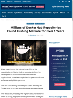  Almost one-fifth of Docker Hub repositories have been exploited to spread malware and phishing scams
    