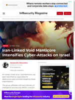  Iran-Linked Void Manticore intensifies cyber-attacks on Israel
    
