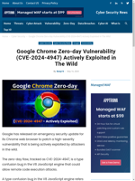  Google Chrome zero-day vulnerability (CVE-2024-4947) actively exploited in the wild
    