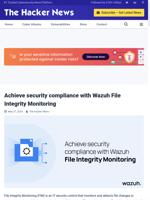  File Integrity Monitoring with Wazuh helps achieve security compliance
    