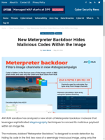  Meterpreter backdoor hides malicious codes in image
    