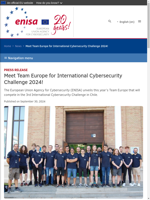  Team Europe unveiled for the 2024 International Cybersecurity Challenge by ENISA
    