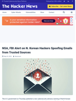NSA FBI warning about N Korean hackers spoofing emails