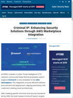 Criminal IP tool for threat intelligence is now on AWS Marketplace