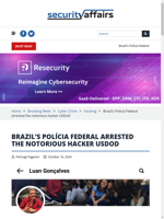  Brazil's Polícia Federal arrested the notorious hacker USDoD
    