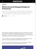  Discover time-saving document merging strategies for professionals
    