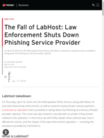  Law enforcement shuts down LabHost phishing service provider
    