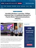  AeroNet Wireless launches 10Gbps Internet plan in Puerto Rico
    