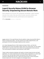 LayerX Security raises $24M for browser security