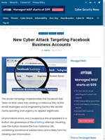  Phishing campaign targets Facebook business accounts with a fraudulent link
    