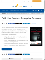  Enterprise browsers are crucial for securing businesses while enhancing efficiency
  