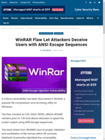  WinRAR vulnerability allows attackers to deceive users with ANSI escape sequences
    