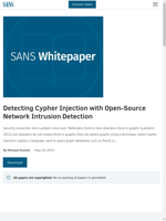  Cypher injection detection is discussed in the text
    