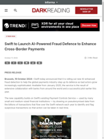  Swift to Launch AI-powered Fraud Defence to Enhance Cross-Border Payments
    